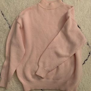 Uniqlo baby pink mock neck Small